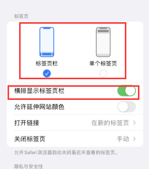 铜梁iPhone授权维修分享Safari浏览器如何切换标签栏位置 