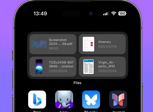 铜梁苹果屏幕维修分享iPhone主屏幕快速访问最近的文件 