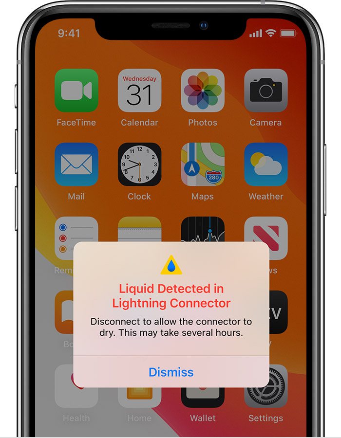 铜梁苹果手机维修分享iPhone 12 在充电时出现 “闪电接口检测到液体”的提示怎么办 